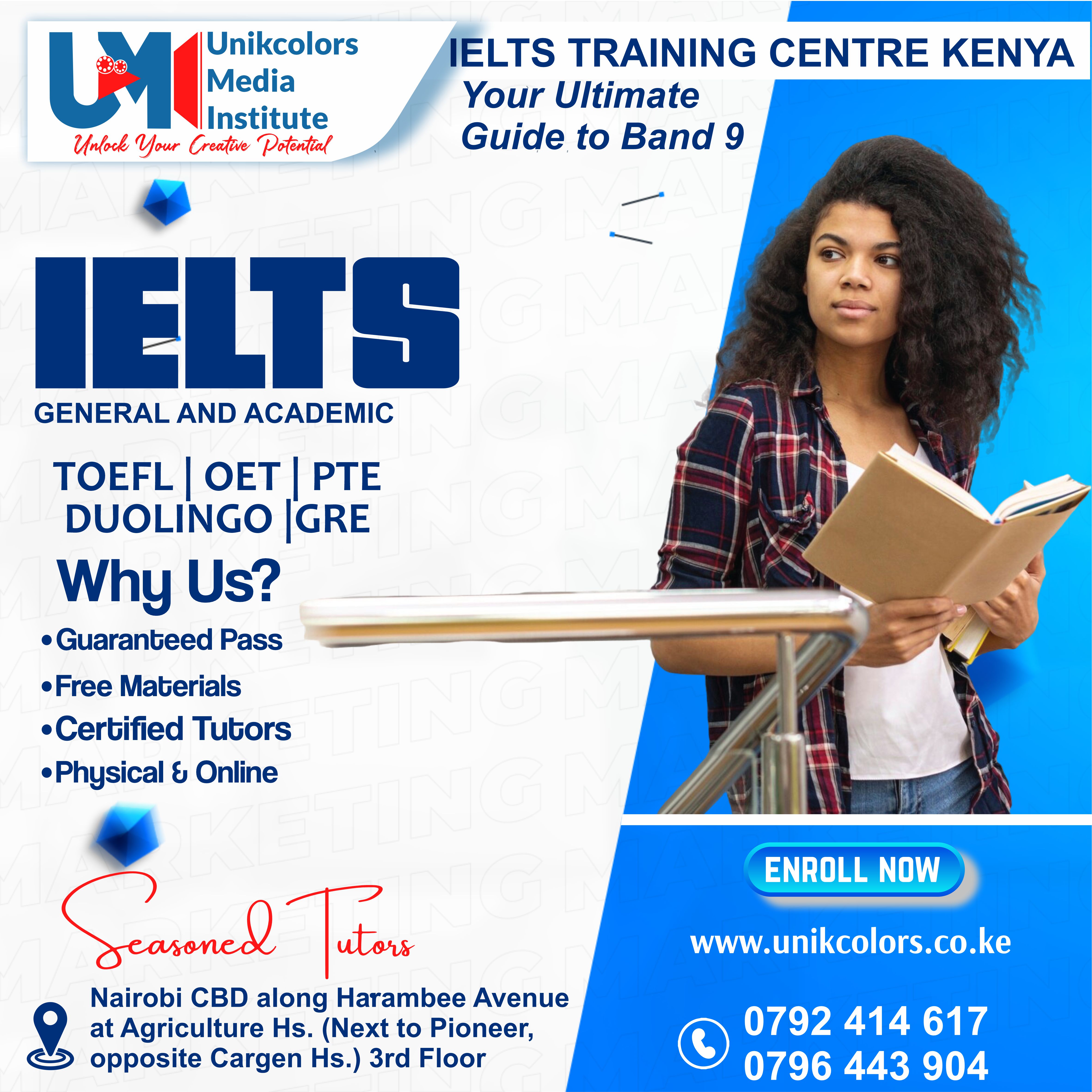 IELTS TRAINING CENTRE KENYA - IELTS PREPARATION | OET | TOEFL | PTE | GRE | DUOLINGO